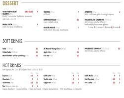 Artisan Wood Fired Kitchen menu