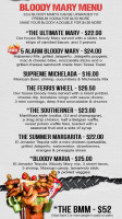 The Garage Grill menu