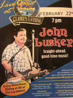 Clarke's Landing menu