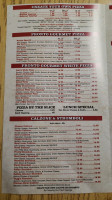 Pronto Pizza menu