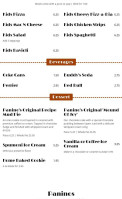Panino's menu