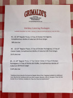 Grimaldi's Pizzeria Garden City menu