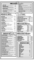 B&b Runway Cafe menu