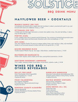 Solstice menu