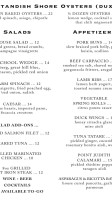 Solstice menu
