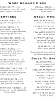 Solstice menu