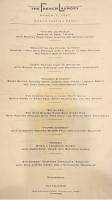 Solstice menu