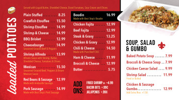 The Potato Place menu