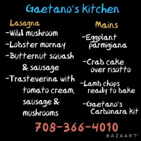 Chef Gaetano's Artisan Foods menu