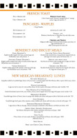 The Cozy Corner Cafe menu