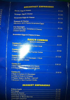 Raul's Empanadas Town menu