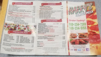 Harry's Famous Pizza Carta