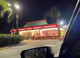 P G Burgers outside
