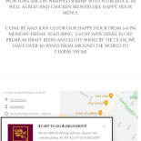 O'malley's On Main menu