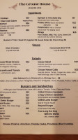 Grouse House At Otis Ridge menu