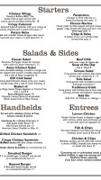 Grouse House At Otis Ridge menu