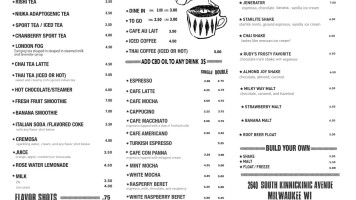 Hi Fi Cafe menu