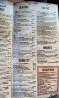 Vaqueros Mexican menu