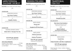 Pino's Pizza menu
