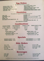 The Chalet menu