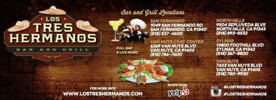 Los Tres Hermanos Grill menu