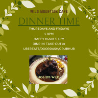 Wild Mountain Cafe menu