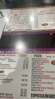 Burana Pizzeria Cubana menu