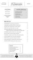 The Kennison menu