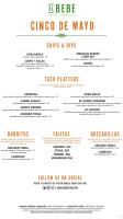 El Bebe menu