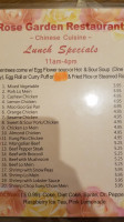 Rose Garden menu