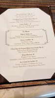 Prime Steakhouse menu