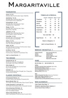 The Original Margaritaville menu