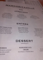 The Original Margaritaville menu