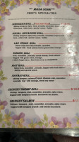 Masa Sushi menu