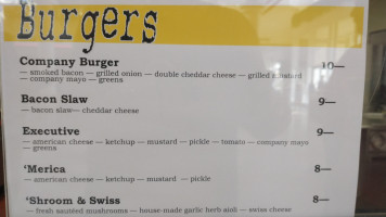 Midland Burger Company menu