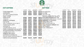Starbucks menu
