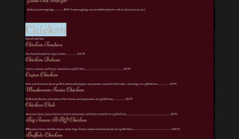 Sal Al's Diner menu