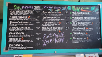 The Cove menu