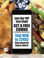 Oc Burgers menu