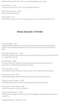 Javier's menu