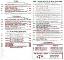 Skillman Wok menu