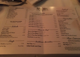Pappas Bros. Steakhouse menu