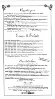 Leah's Italian menu