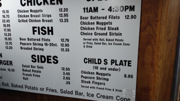 Bryan's Steaks menu