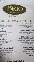 Brio Italian Grille menu