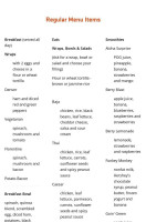 Dixon Cafe menu