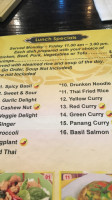 Royal Thai Cuisine menu