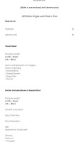 Govinda's Vegetarian menu