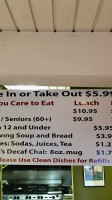 Govinda's Vegetarian menu