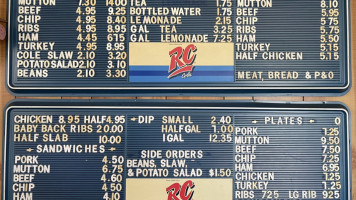 Thomason's Barbecue menu